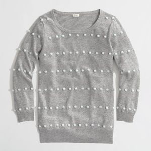 GRAY FACTORY CHARLY SWEATER with mint pompom dots